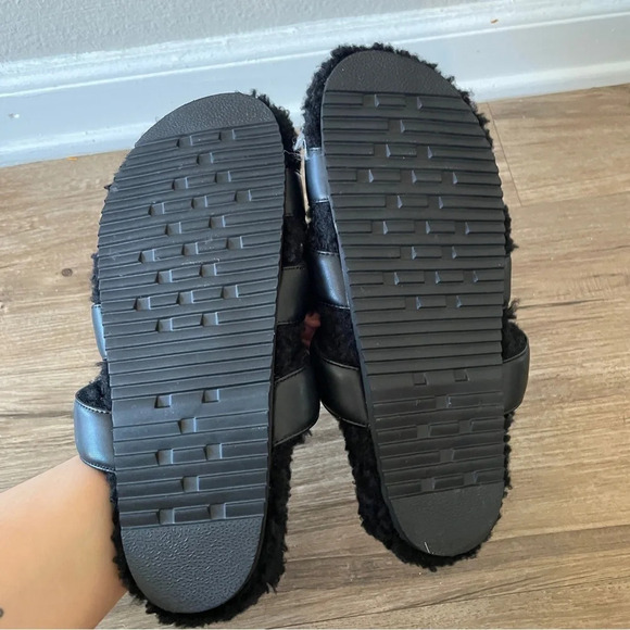 Roam fuzzy  3 Strap Slide black Sz 9 - Picture 3 of 4